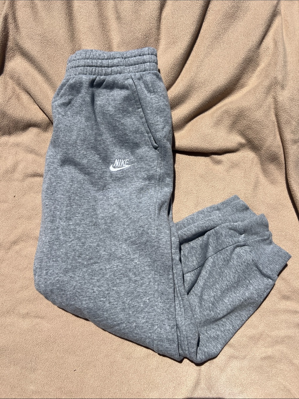 Nike Kids Gray Logo Fleece Joggers